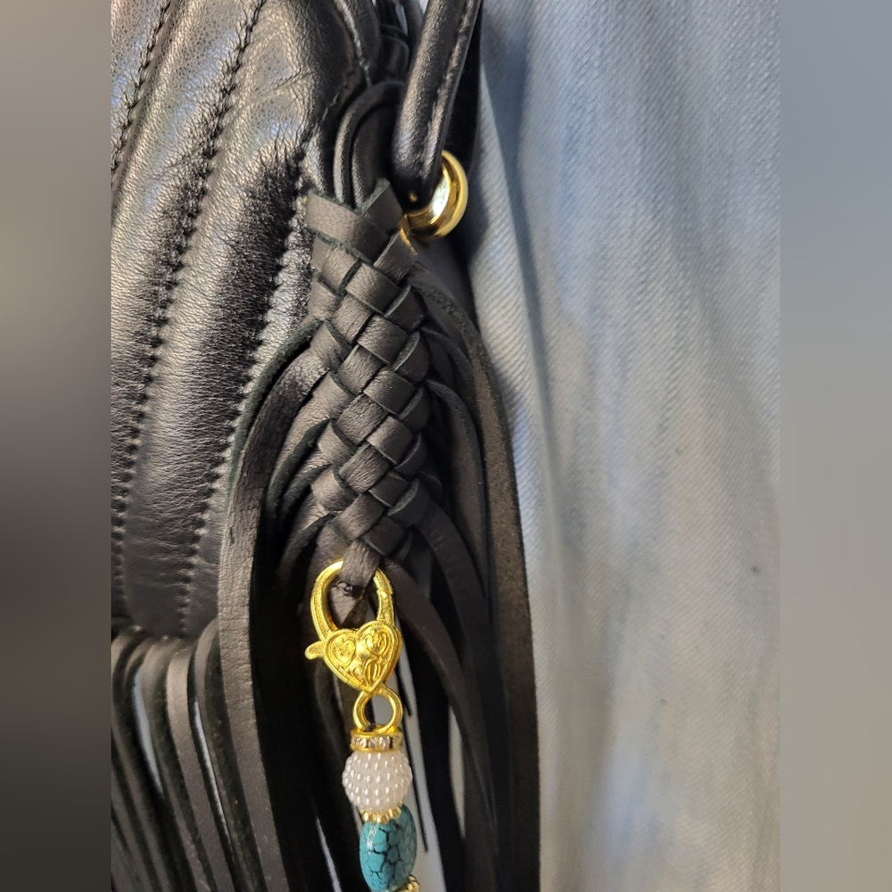 Valentino Garavani Quilted Crossbody Bag  Louis Vuitton fringe revamped upcycled - Picture 9 of 13